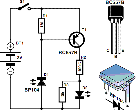 Инфракрасный детектор принципиальная схема