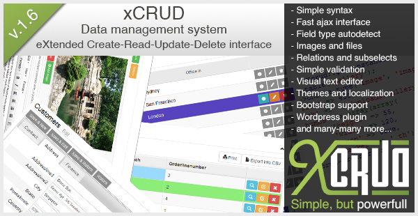 xCRUD - Data Management System PHP CRUD