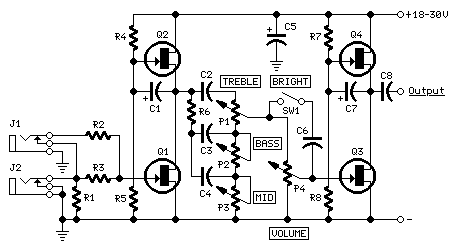 Fender Blackface guitar preamp