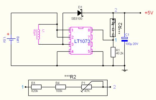 1.5V - 5V/12V DC/DC на LT1073