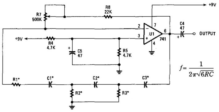 Phase-Shift Oscillator For Audio Range