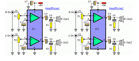 Figure:1 Laptop Audi-Out Splitter Circuit Diagram