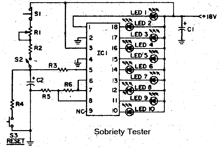 Алкотестер LM3914 