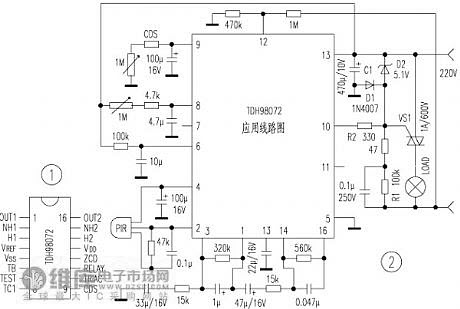 Новая принципиальная схема пироэлектрического инфракрасного датчика TDH98072