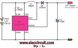 3Vdc to 12Vdc step-up DC 