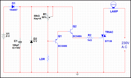 Automatic street light