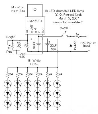 18 светодиодных светодиодных ламп LM2941C