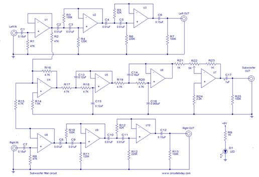 subwoofer filter circuit