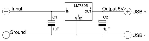 Простой способ: LM7805